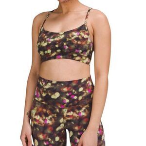 Lululemon Flow Y Nulu Bra *Light Support, in Soft Focus Splatter Green Multi